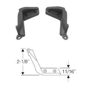 1940 1941 Cadillac Convertible (See Details) Front Door Hinge Rubber Weatherstrips 1 Pair REPRODUCTION Free Shipping In The USA