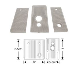 1941 Cadillac Automatic Transmission Brown Rubber Floor Plate Kit (3 Pieces) REPRODUCTION Free Shipping In The USA