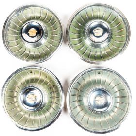 1961 Cadillac Wheel Cover Hub Cap Light Green Set (4 Pieces) USED