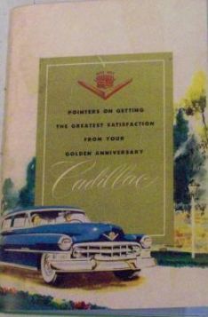 1952 Cadillac Owner's Manual REPRODUCTION Free Shipping In The USA