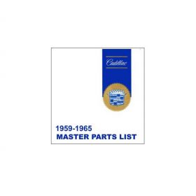 1959 1960 1961 1962 1963 1964 1965 Cadillac Master Parts List CD REPRODUCTION Free Shipping In The USA