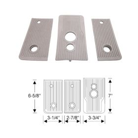 1941 Cadillac Manual Transmission Brown Rubber Floor Plate Kit (3 Pieces) REPRODUCTION Free Shipping In The USA