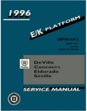 1996 Cadillac Deville Concours Eldorado Seville Service Manual CD REPRODUCTION Free Shipping In The USA
