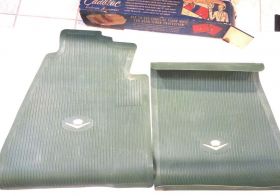 1956 Cadillac Front Rubber Floor Mats Green NOS 