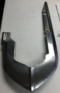 1968 Cadillac (Except FWD Eldorado) Upper Front Bumper Rap Around Pot Metal Trim Left (Drivers) Side USED Free Shipping In The USA