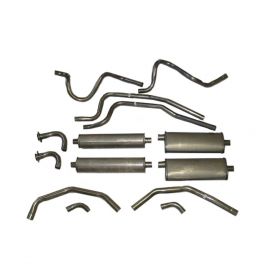 1957 1958 1959 1960 Cadillac (EXCEPT Eldorado Brougham) Stainless Steel Dual Exhaust System With 4 Mufflers REPRODUCTION