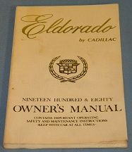 1980 Cadillac Eldorado Owners Manual - Original USED Free Shipping In The USA