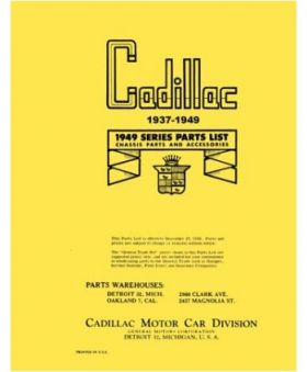 1937 1938 1939 1940 1941 1942 1946 1947 1948 1949 Cadillac Chassis Series Master Part Book REPRODUCTION Free Shipping In The USA