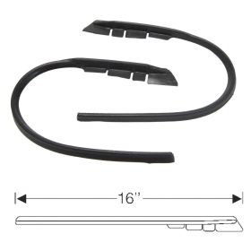1950 1951 1952 1953 Cadillac 4-Door Models Rear Door Lower Hinge Pillar Rubber Weatherstrips 1 Pair REPRODUCTION Free Shipping In The USA