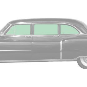 1950 1951 1952 1953 Cadillac Series 75 Limousine Side Glass Set (8 Pieces) REPRODUCTION Free Shipping In The USA
