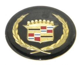 1980's 1990's Cadillac Wheel Cover Crest Emblem Black NOS Free Shipping In The USA