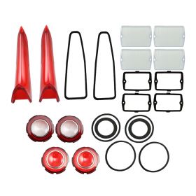 1960 Cadillac (WITH Fog Light Lenses) Exterior Lenses And Gaskets Set (22 Pieces) REPRODUCTION Free Shipping In The USA