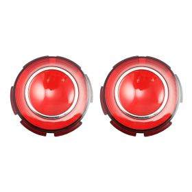 1960 Cadillac Round Tail Light Lens in Bumper 1 Pair REPRODUCTION Free Shipping In The USA