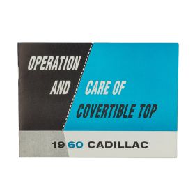 1960 Cadillac Convertible Top Manual REPRODUCTION Free Shipping In the USA