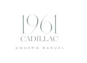 1961 Cadillac Owners Manual REPRODUCTION Free Shipping In The USA 