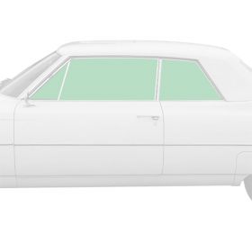 1963 1964 Cadillac Series 62 and Deville 2-Door Hardtop Coupe Glass Set (6 Pieces) REPRODUCTION Free Shipping In The USA