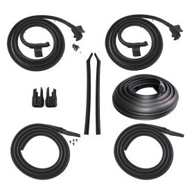 1965 1966 Cadillac Calais and Deville 2-Door Hardtop Coupe Basic Rubber Weatherstrip Kit (9 Pieces) REPRODUCTION Free Shipping In The USA 