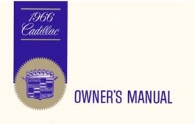 1966 Cadillac Owners Manual REPRODUCTION Free Shipping In The USA 