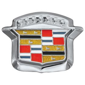 1967 1968 Cadillac Trunk Lock Cover Emblem Crest With Bezel REPRODUCTION Free Shipping In The USA