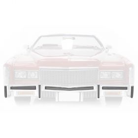 1975 1976 Cadillac Eldorado ABS Plastic Front Impact Bumper Strips Set 7 Pieces [Ready To Ship] REPRODUCTION Free Shipping In The USA