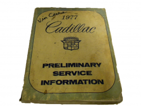 1977 Cadillac Preliminary Service Information Original USED Free Shipping In The USA