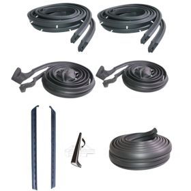 1961 Cadillac 2-Door Hardtop Coupe Basic Rubber Weatherstrip Kit (7 Pieces) REPRODUCTION Free Shipping In The USA