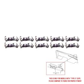 1961 Cadillac 2-Door Models (See Details) Rear Quarter Top Fin Molding Clip Set (10 Pieces) REPRODUCTION Free Shipping In The USA
