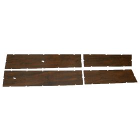 1968 Cadillac Deville 2-Door Woodgrain Veneer Door And Rear Quarter Panel Insert Set (4 Pieces) REPRODUCTION Free Shipping In The USA