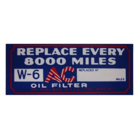 1933 1934 1935 1936 Cadillac Oil Filter Decal REPRODUCTION