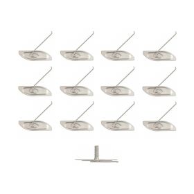 Cadillac Molding Clips Set (3/4 Inch Bolt 1-25/32 Inches Plate Length)(12 Pieces) REPRODUCTION