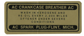 1954 1955 1956 1957 Cadillac Oil Filler Cap Decal REPRODUCTION