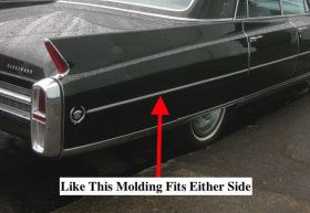 66 Cadillac Deville Eldorado Fleetwood Calais Trunk Lid Lip Moulding Trim Set