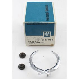 1964 1965 1967 Cadillac (See Details) Roof Panel Wreath Emblem NOS Free Shipping In The USA