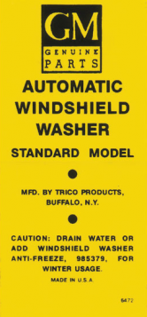 1956 1957 1958 1959 1960 Cadillac Washer Bottle Bracket Decal REPRODUCTION