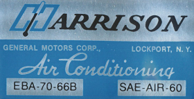 1966 Cadillac Air Conditioner Evaporator Box  Decal REPRODUCTION