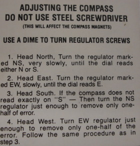 1937 1938 1939 1940 1941 1942 1946 1947 1948 1949 Cadillac Glove Box Door Compass Instruction Tag REPRODUCTION