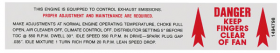 1970 Cadillac (Eldorado ONLY) Emission Fan Warning Decal REPRODUCTION