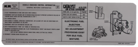 1978 Cadillac 350 AT Emission Decal REPRODUCTION