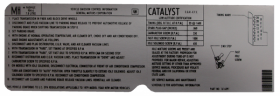 1978 Cadillac (Except Seville & Eldorado) 450 AT Emission Decal REPRODUCTION