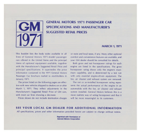 1971-gm-passenger-car-dealer-price-booklet-8-pages-includes-cadillac-reproduction
