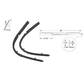 1950 1951 1952 1953 Cadillac 4-Door (See Details) Front Vent Window Rubber Weatherstrips 1 Pair REPRODUCTION Free Shipping In The USA