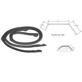 1969 1970 Cadillac Calais and Deville 4-Door Hardtop Roof Rail Weatherstrips 1 Pair REPRODUCTION Free Shipping In The USA