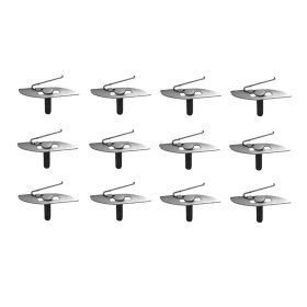 Cadillac Molding Clips Set (9/16 Inch Wide By 1-5/8 Inch Long Plate) (12 Pieces) REPRODUCTION