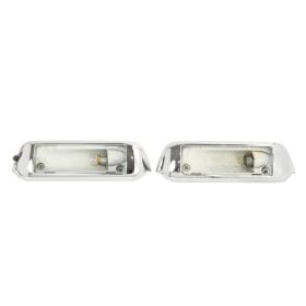 1956 Cadillac Deville And Eldorado Seville Interior Dome Light Housings 1 Pair USED Free Shipping In The USA