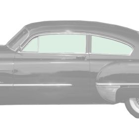 1948 1949 Cadillac Series 61 and Series 62 2-Door Hardtop Coupe Side Glass Set (6 Pieces) REPRODUCTION Free Shipping In The USA