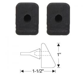 1948 1949 Cadillac (See Details) Fender to Hood Rubber Bumpers 1 Pair REPRODUCTION