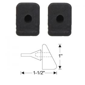 1948 1949 Cadillac (See Details) Fender to Hood Rubber Bumpers 1 Pair REPRODUCTION Free Shipping In The USA