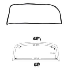 1961 1962 Cadillac 4-Door 6-Window (See Details) Rear Window Gasket REPRODUCTION Free Shipping In The USA