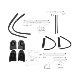 1950 1951 1952 Cadillac Series 62 and Series 60 Special 4-Door Vent Window Rubber Kit (12 Pieces) REPRODUCTION Free Shipping In The USA