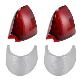 1951 1952 1953 Cadillac Tail Light And Back Up Lenses (4 Pieces) REPRODUCTION Free Shipping In The USA 